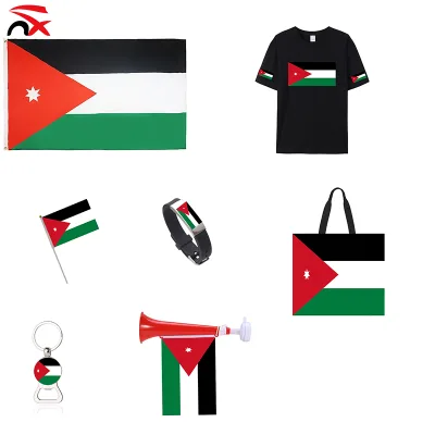 Wholesale 3x5FT Jordan Flags Scarf Hand Flag String Flag Country Flag for 2026 USA Mexico Canada Football Game Activity