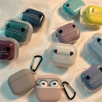 Silicone Earphone Case for AirPods 1/2 /3/4 Cover Case Wireless Headphones Earbuds for Airpods Pro2 Pro 1 2 3 Case with Case Bag