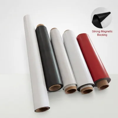Promotional POP Display Stand Mounting Graphics Holder High Strength Glossy White Surface Flexible Magnetic Roll With PVC