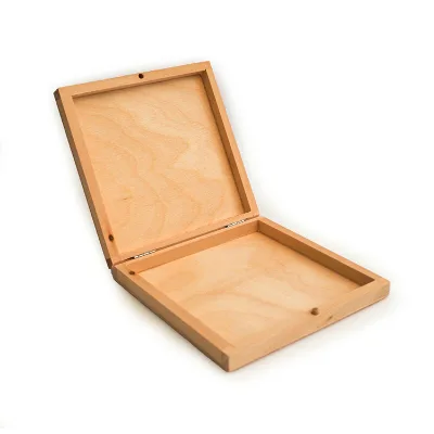 Rustic Wood CD Storage Box Pine Wooden CD Retail Packaging Box Cases