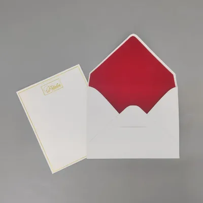 Custom Printed Velvet Lining Folding Rectangle Envelope with Gold Stamping for Gift Shopping & Mailing