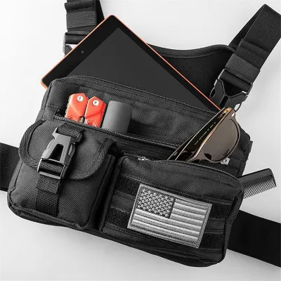 Elastic Running Belt Bag Wholesale Sports Travel Waist Fanny Pack Crossbody Chest Zipper Closure Rig Pouch Jogging Bags