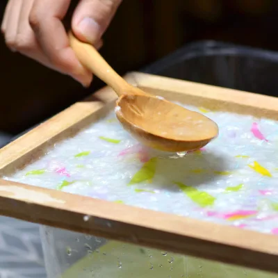 Children's DIY Creative Paste Toy Kit Ancient Papermaking Technique Pulp Flower Paper Copying Frame for Kindergarten