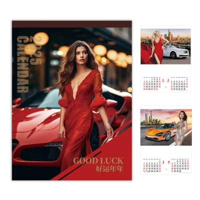 2025 China Calendar 6 Pages 80g Paper Wall Calendar Custom Printing Calendars