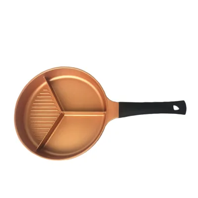 Hot Selling Manufacturer Non-stick 3 in 1 Copper Egg Pan