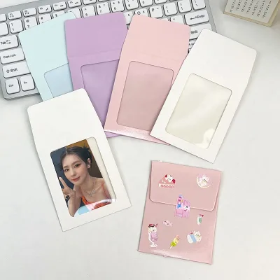 Macaron Card Collection Holder Lamination Postcard Colorful Paper Envelope Bag DIY Card Packing Material Photo Frame