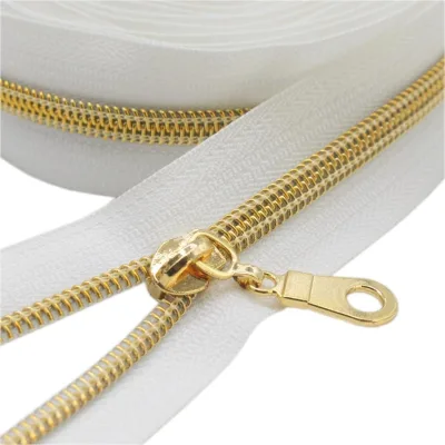 Custom Length Nylon Zipper #5 Long Chain Closed Open-End Nickel-Free for Garment Bag Home Textile Application