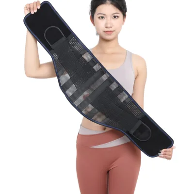 High Quality Adjustable Medical Waist Support Double Elastic Straps Compression Lumbar Back Brace for Protection