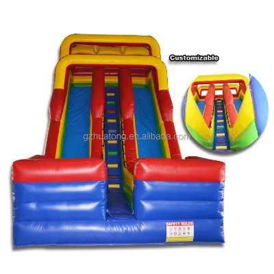 Commercial Outdoor Double Lane Bouncer Inflatable Pool Slides 8x4M Giant Inflatable Combo Water Slide Park Amusement for Rent