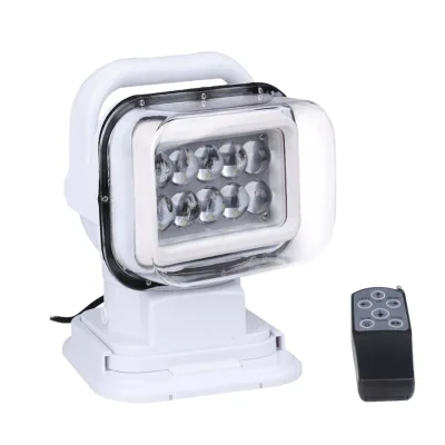 50W IP65 Marine LED Search Light Magnetic Base 360 Rotating Remote Control Boat Car Road Truck 4x4 SUV ATV