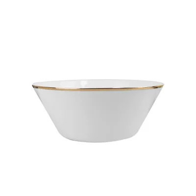 Customized High Quality White Porcelain Bone China Bowl with Gold Rim