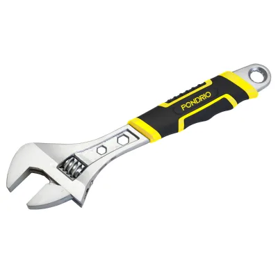 PONDRIO Industrial Grade 10-Inch Carbon Steel Double End Adjustable Jaw Plumbing Wrench-Sanitary & Multi-Purpose