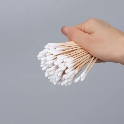 Customized Length Disposable Bamboo Swab Home Use Head Adults Nose Ears Cleaning Tool Eco-Friendly ISO Ozone