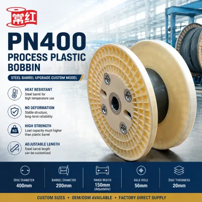 Heat Resistant Adjustable Width Plastic Spool Reel Custom Barrel Length Wire Reel for Twisting Copper Wires and Core Wires