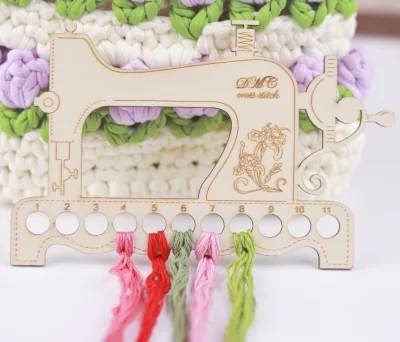 Multi-Holes Wooden Hollow Cross Stitch Needlepoint Thread Board Organizer Plate 3mm Thick for DIY Craft Sewing Storage