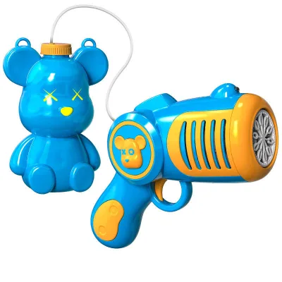 Selected Violence Bear Fully Automatic Bubble Gun - Handheld Electric Lighted Bubble Blower - Internet-famous Toy for Children
