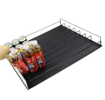 C-shop Metallic Heavy Duty Flex Gravity Roller Shelf Supermarket Rack for Liquor/Beer Reach-in Cooler Glass Doors