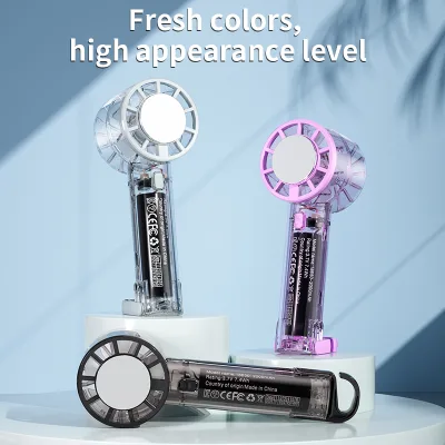 New 100-Speeds HandFan Portable Handheld Fan 2000mAh Rechargeable LED Digplay Pocket-Sized High Speed Mini Personal Turbo Fan
