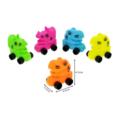 Wholesale Dinosaur Mini Car Toy Dinosaur Car for Kids Plastic Vehicles Toys Cartoon Sliding Car Small Toy Cars Assorted Colors