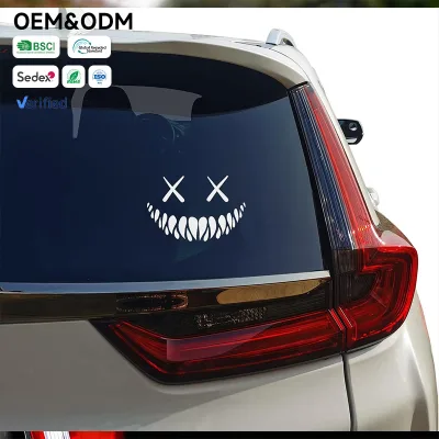 Custom Creepy Grin Car Window Sticker Waterproof UV-Resistant Vinyl Decal