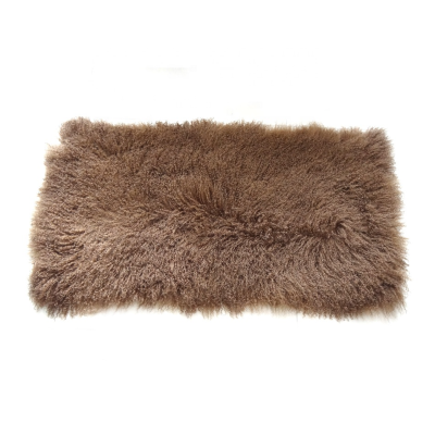 Sample Support Real Natural Curly Mongolian Goat Skin Sheepskin Rug Lamb Fur Carpet