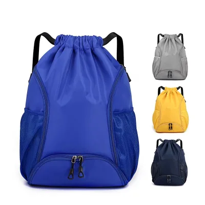 Manufacturer Custom Printed Portable Gym Outdoor Sports Drawstring Backpack Oxford Personalized Polyester Pouch Logo Fitness Bag