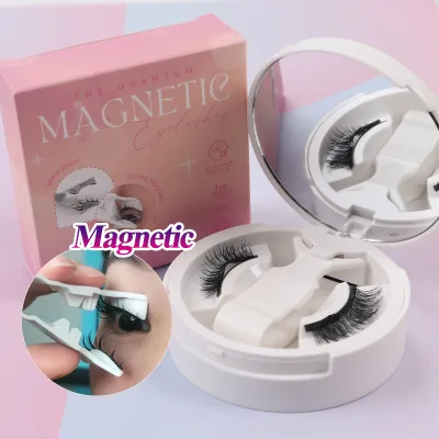 Magnetic Eyelash High Quality Korean Silk Vegan Magnetic Lashes with 2 Magnets with Applicator 2025