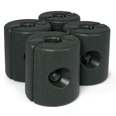 4 Piece Plastic Gazebo Leg Weights Pole Sand Base Feet Anchor for Marquee Party Tent