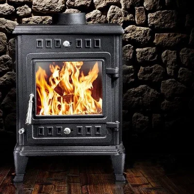 6 kW Estufa De Hierro Fundido Para Calefaccion Chimenea De Madera Natural Estufa De Lea Eco