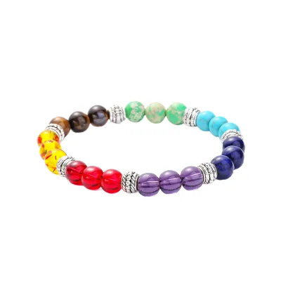 Wholesale Colorful Adjustable Gemstone for Bracelet Beads Children's Gift for Yoga Natural Stone Handcrafted Beaded Bracelet