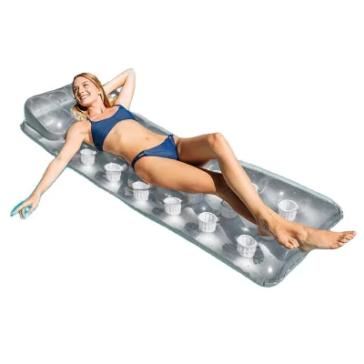 INTEX 58894 Inflatable Swimming Pool Float 18-Pocket Suntanned Mat Floating Platform