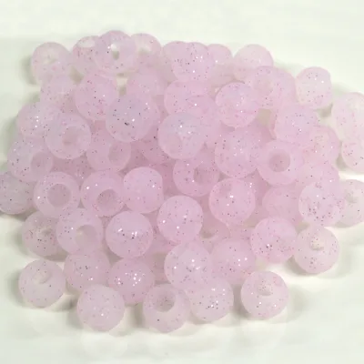 Glitter Transparent Mini Size Colorful Silicone Rubber Beads for Hair Braids Extension Kids Safety and Comfort