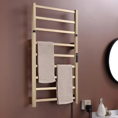Foldable Stretch Heating Electric Towel Warmer Heated Towel Rack Square Pole Stainless Steel Towel Rack for Bathroom