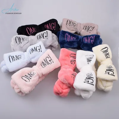 Ladies Bow Tie Headband Face Wash Headband Sport Hair Accessories Trend Headband