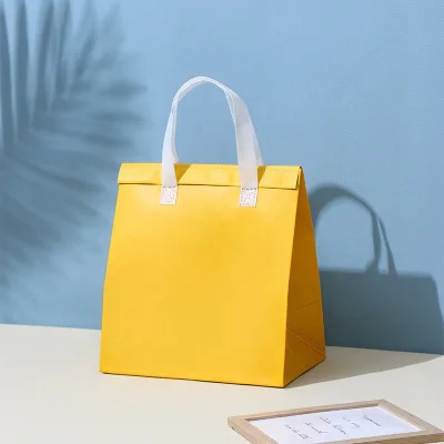 Waterproof Non Woven Thermal Bag Aluminum Foil Lining Takeaway Food Bag