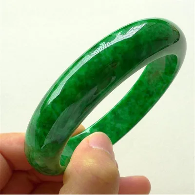 GENUINE IMPERIAL GREEN JADE BANGLE BRACELET Dyed Green Jade Bangle Bracelet