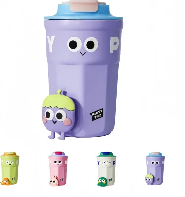 Cartoon Fun Female & Male Insulated 316 Stainless Steel Coffee & Water Cups High Beauty Vacuum Flasks & Thermoses