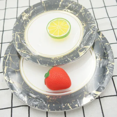 Hot Sales Changel Wedding Gift Paper Plates for Birthday & Wedding Adult Use