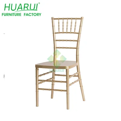 Modern Outdoor Chiavari Chair in White Gold White Wood and Metal for Restaurants Hotels Outdoors and Commercial Spaces
