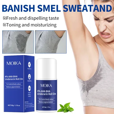 OEM AHA BHA 4% Extract Roll-On Liquid Deodorants and Antiperspirants Deodorant Best Deodorant Antiperspirant Armpits 50ml