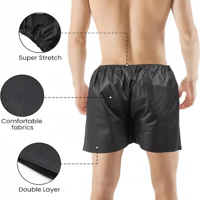 Wholesale Medical Nursing Oversize Thickened Men Spa Massage Disposable Briefs Elastic Shorts Non Woven Boxer Men Shorts