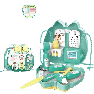 Children's Plastic Simulation Diagonal Cross Bag Toy Kitchen Tableware Cosmetics Ice Doctor Family Shoulder 12L