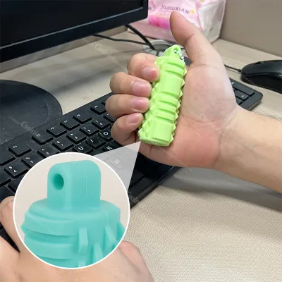 Ergonomic Finger Massager Mini Silicone Roller Keychain for Tension Release & Mental Clarity