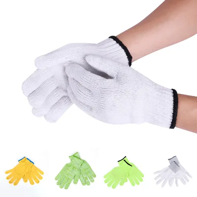 7 Gauge 10 Gauge Knit Machines Weight High Quality Comfortable Triple Protective Work Cotton Gloves Indutry Farming Gardening