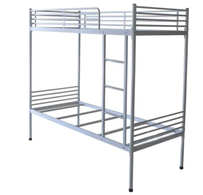 Metal Bunk Bed Frame for School Dormitory Double Layer Steel Bed for Student Apartment and Staff Housing Furniture