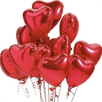 18inch Mylar Heart Balloon Mylar Balloons  Decor Heart pink