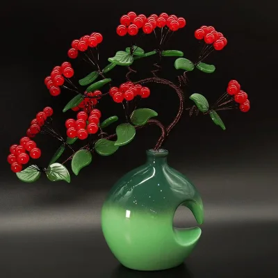 Wholesale Natural Crystal Money Tree, Chalcedony Lucky Tree, Home Decoration for Living Room, Entrance, Wine Cabinet,