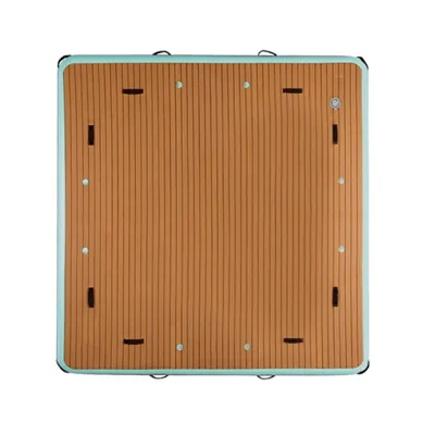 Water Play 20cm Thickness Drop Stitch Anti-slip Floating Platform With EVA Pad Inflatable Dock