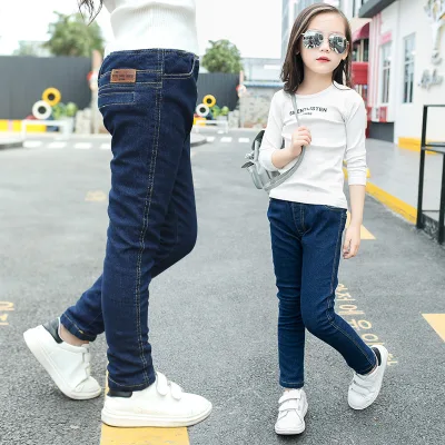 China Fabric Wholesale Girls' Slim Casual Denim Jeans-Eco-Friendly Waterproof Kids Clothing