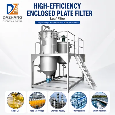 Dazhang High Efficiency Fully Enclosed Plate Filter for Industrial Liquid Clarification